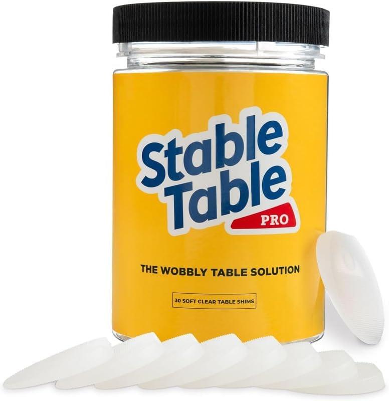 Stable Table - Clear Restaurant Table Leg Shim Wedges Premium Furniture Levelers Restaurant TableShims, Home Improvement DIY Levelers - Rubber Type Texture, Firm, Non-Slip, Doors and More (30)