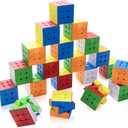 20 Pack Speed Cube Set,Magic Cube for Party Favors 3x3x3 Stickerless Magic Cube