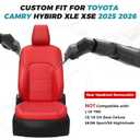 Custom Fit Seat Covers for Toyota Camry 2025-2026 XLE/XSE - Premium Faux Leather Full Set with 4-Layer Waterproof Protection