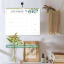 4 x Aesthetic Wall Calendar 2025-2026, 17 Monthly Horizontal Hanging Calendar with Julian Dates from August 2025 to December 2026, 14.5" x 11.5" Minimalist Modern & Simple Paper Wall Calendar for School, Home, Office (Green)