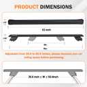 COWVIE 53 Inch Aluminum Roof Rack Cross Bars for Raised Side Rails, Adjustable Cargo Bars with Keyed Locks, Hold 198 LBS Capacity, Compatible with Ford Explorer/Toyota RAV4, Black