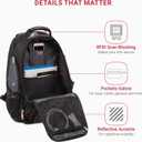 SWISSGEAR 1900 ScanSmart TSA Laptop Backpack Fits 17 Inch Laptop with RFID Protection and Tablet Pocket, Grey/Black, 19-Inch