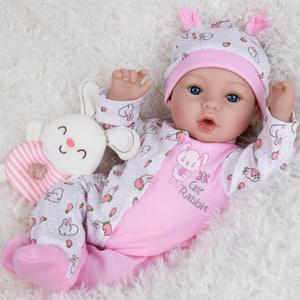 Aori Lifelike Reborn Baby Dolls - 18'' Realistic Newborn Girl Handmade Baby Doll with Pink Outfit & Birth Certificate - Weighted Body for Role Play, Gift for Kids Ages 3+