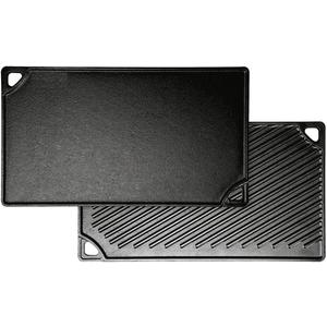 LDP3 Cast Iron Rectangular Reversible Grill/Griddle, 9.5-inch x 16.75-inch, Black Versatile Cast Iron Rectangular Reversible Grill & Griddle - Ideal for Indoor and Outdoor Cooking