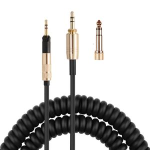 FAAEAL HD598CS Coiled Audio Cable Compatible for Sennheiser HD599SE HD569 HD579 HD518 Audio-Technica ATH-M50x M70x Headphones,2.5mm to 3.5mm Extension Aux Cord with 6.35mm (1/4") Adapter 14ft