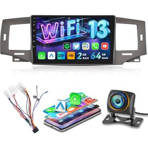 NHOPEEW [2+64G] for Toyota Corolla 2002-2006 (RHD) DSP Audio - 9 inch Touchscreen Android 13 Stereo - Wireless Carplay and Android Auto, WiFi, GPS, Mirror Link, Mulitple UI, SWC + Backup Camera