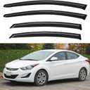 Window Visors Rain Guards for 2011-2016 Hyundai Elantra Sedan, Out-Channel Window Vent Wind Deflectors Visors Shades for 11-16 Elantra (EXCLUDES Elantra GT)