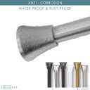 SnugSet | Ultra Strong Secure Hold Tension | No Rust | 43-72" | Adjustable |Silver Shower Rod