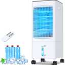 Portable Air Conditioners, 1.6 Gal Fast Cooling Evaporative Air Cooler, Portable AC Unit w/3 Spds & Cooling Mode, Swamp Cooler w/Remote, Windowless Air Conditioner for Room Office Garage