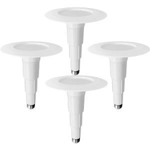 4 Inch LED Can Lights Retrofit Recessed Lighting,9W=40W,3000K Warm White,500LM,Adjustable Retrofit Downlight ETL Damp Rated,Dimmable,Bevel Trim,Easy Install,4 Pack (4 Inch-4 Pack)