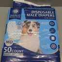 American Kennel Club Male Dog Wrap, Disposable Diapers with Wetness Indicator, Medium, 50 Count