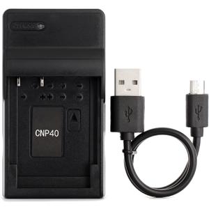 Norifon NP-40 USB Charger for Casio Exilim EX-FC100, EX-FC150, EX-Z400, Exilim Zoom EX-Z100, EX-Z1000, EX-Z1050, EX-Z1080, EX-Z1200, EX-Z200, EX-Z300, EX-Z40, EX-Z450, EX-Z50 Camera and More