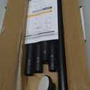 ENJOYBASICS Matte Black Shower Curtain Rod 30 to 76 Inches, 1 Inch Stainless Steel Adjustable Spring Tension Rods No Drill for Bathroom, Closet, Window, Room Divider, Never Rust, Non Slip