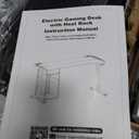 Gaming Standing Desk with LED Lights & Host Shelf, 55" x 24" Gaming Table with Music Sensing APP Control, Underdesk Cable Storage Electric Standing Desk, Black Carbon Fiber PC Table for Home Office