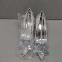sexytag Women's Crystal Rhinestone Poined Toe Pumps Clear Stiletto High Heels, Size 8