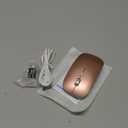 SABLUTE M31 Bluetooth Mouse for MacBook Pro/Air, iPad - Rechargeable Tri-Mode Wireless Mouse for 3 Devices (BT 5.2 + 2.4G), Sleek Slim Silent Mouse for Surface, Windows, Rose Gold