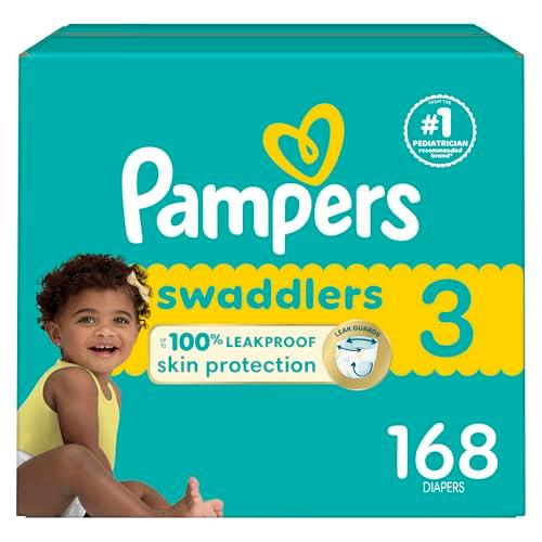 Pampers Baby Diapers - Swaddlers - Size 3, 168 Count, Ultra Absorbent Disposable Infant Diaper