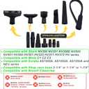 Replacement Vacuum Attachments & Brushes plus Universal Adapter Kit Compatible with Shop Vacs 2-1/4'' 1-7/8'' 1-3/8'' 1-1/4 Inch- Flexible Vacuum Crevice Attachment Tool for Shop Vac Accessories