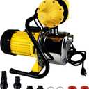 1HP Water Pressure Booster Pump for Home, 1080GPH Smart Control Shallow Well Jet Pump, Stainless Steel Automatic On/Off Sprinkler Pump, 115V Self-Priming Pump for Whole House, Garden, Irrigation