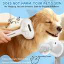 Fresh Fur Shower Brush,3 in 1 Pet Steam Brush,Spray Hair Removal Comb for Cats Dogs - Deshedding Grooming (White)