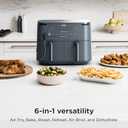Ninja Foodi Air Fryer, 10 Qt DualZone Smart XL, 6-in-1, Grey, DZ550GY