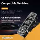 2011-2012-2013-2014-2015-2016 Dodge Journey Master Power Window Switch Driver Side, Dodge Journey Door Lock Switch Control Button 68084001AB, 68084001AC, 68084001AD, DWS1893, 901486, 1S14276(8+13 Pin)