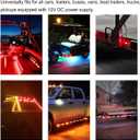 FXC 'Purishion 10x 3/4 in' Round LED Clearence Light Front Rear Side Marker Indicators Light for Truck Car Bus Trailer Van Caravan Boat, Taillight Brake Stop Lamp (12V, Red+Amber)