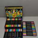 Amamao 132-Color Acrylic Marker Pen Set for Drawing on Stone, Fabric, Plastic, Wood, Canvas, Rock, Glass, Paper, Craft Supplies