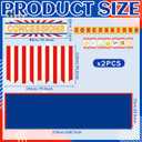 Tioncy 6 Pcs Concessions Stand Kits Hut Decor (Without Table) Include Shelf Banner Roof Pennant Table Skirt for Photo Props Outdoor Themed Party Decor (Desk Is Not Included)