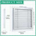 Gisafai 2 Pcs 18" x 18" Gable Vent Aluminum Alloy Wall Vents Shed Attic Vent with Screen Return Air Grill with Screws, for Ventilation Exterior Doors Wall House (White)