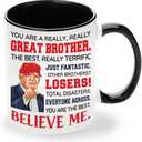 Brother Gifts From Sister - Fathers Day, Birthday, Christmas Gift Ideas - Brother Ceramic Mug 11Oz