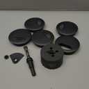 2-3/8" Spring Desk Grommet, JTemgle Plastic Cable Hole Cover with Hole Saw Computer Table Cord Wire Organizer Caps Desktop Cord Management for Home Office TV Stands Tabletops - Black, 7 Pcs