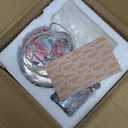 JONATHAN Y 4.75" Chrome Modern Integrated LED Pendant Light for Kitchen Island, Bubble Acrylic Cylinder Shade, Adjustable Hanging Ceiling Fixture for Dining Room, 4000K JYL7221A