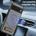 Lunivop for Google Pixel 10 Pro Case/Pixel 10 Case PU Leather [Compatible with Magsafe Wireless Charging] Magnetic Cover Stand Funda para Pixel 10/10 Pro 6.3 '' 2025 Rugged Best Gray