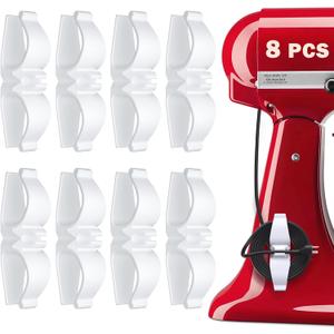 Cord Organizer for Appliances, 8 Pack Upgraded Kitchen Appliance Cord Organizer Stick On Appliance Wire Organizer Wire Wrapper for Kitchen Appliances Mixers, Coffee Maker, Pressure Cooker