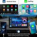 4 Core 64G Android 14 Double Din Car Stereo for Ford Mustang 2015-2020 with 9 Inch Touchscreen Radio Built-in Wireless Carplay/Android Auto/GPS/Bluetooth 5.4/FM/Steering Wheel Controls/Backup Camera