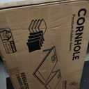 Regulation (4x2) or Tailgate (3x2) Cornhole Board Set for Adults, Premium Wooden Bean Bag Toss Game with 8 All-Weather Bean Bags, Integrated Bean Bag Storage, Foldable Legs Outdoor Game