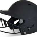 CHAMPRO HX Rise Fastpitch Batting Helmet with Facemask (Large, Black)