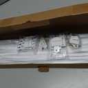 Curtain Track, Ceiling Curtain Track with Roller Hooks, Ceiling Mount Rail Set for Room Divider, 9ft - 12ft (White)