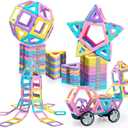 MAGBLOCK Magnetic Building Blocks Set, Upgraded Magnetic Tiles Toys for 3 4 5 6 7 8+ Year Old Girls, 103pcs Magnet Toys for Toddlers Boys and Girls 3-5