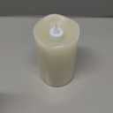 TECHLONG Flickering Flameless Candles with 3D Moving Flame, Last 1000+ Hours Battery Operated Candles with Timer, Ivory Real Wax Pillar Electric LED Candle for Wedding Christmas Party/3" x 5"