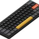 Nuphy Air60 V2 Portable Wireless Keyboard 60% Low Profile Mechanical Keyboard Support QMK/VIA Compatible with Windows/mac OS/Linux Supports Bluetooth 5.1/2.4GHz/USB-C Black-Gateron Wisteria Switch