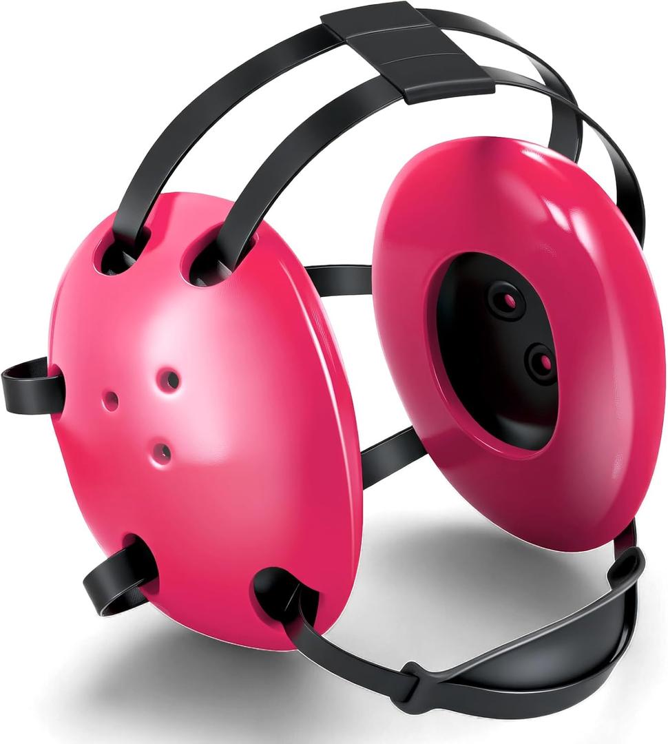 Wrestling Headgear Kids Youth Head Gear Wrestling Adjustable Ear Guard Straps MMA Jiu Jitsu for Men Women Adults (Pink/Black)