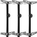 UIIHUNT Climbing Sticks, Lightweight Cast Aluminum Non-Slip Tree Climbing Sticks for Hunting, Durable 17" Hunting Climbing Steps with Climbing Straps, Fold Up Steps, Boot Grabbing Grooves (Grey)