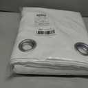 NICETOWN Draperies Curtains Panels, Blocking Out 50% Sunlight Window Treatment Curtains, Small Window Drapes for Bedroom (2 Panels, 55 by 68, White)