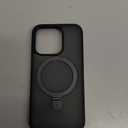 TORRAS Ultra Magnetic Ostand for iPhone 15 Pro Case [Fit for MagSafe] [Sturdy Stand & Ring Holder] Mil-Grade Shockproof Matte Anti-Scratch Slim Protective Kickstand Phone Case, Black Titanium 6.1"