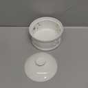 Garlic Keeper with Lid,Ceramic Garlic Storage Container for Counter,White