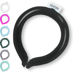 2 x Neck Cooling Tube,Cooling Wrap for Summer,Reusable Ice Neck Ring Wearable Body Cooling Products for Heat Outdoor Sports(Black)