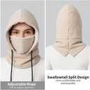Windproof Fleece Balaclava for Women & Men: Water-Resistant Thermal Ski Mask Face Cover, Warm Hood