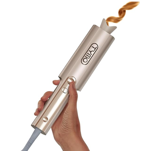 TYMO CurlPro Plus Automatic Rotating Curling Iron - Upgraded Long Barrel Curling Wand for Long Hair, Ceramic Hair Curler for Women, Anti-Scald, Tangle-Free, 600M Ionic, Dual Voltage, Gold, 1 Inch